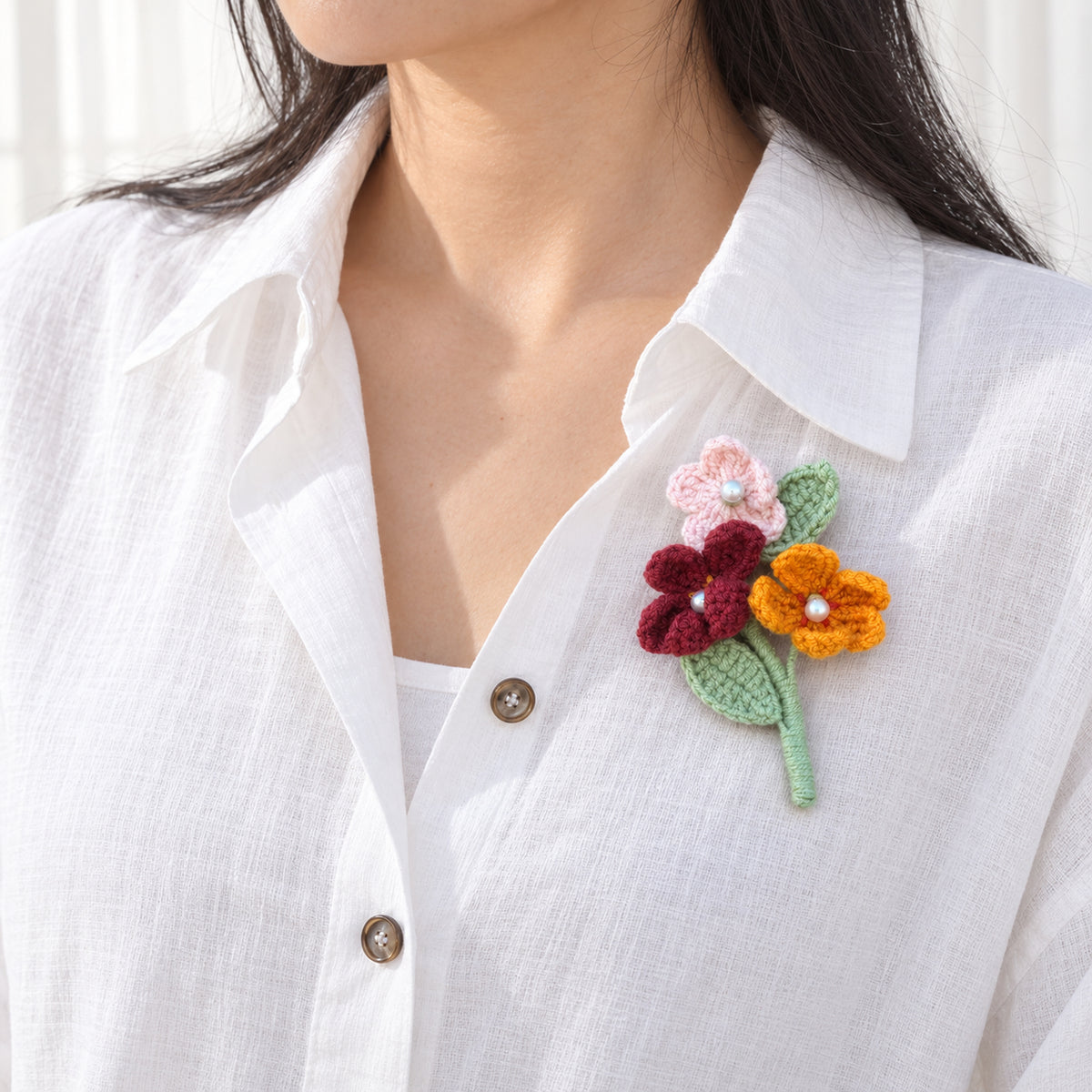 Three-Flower Brooch