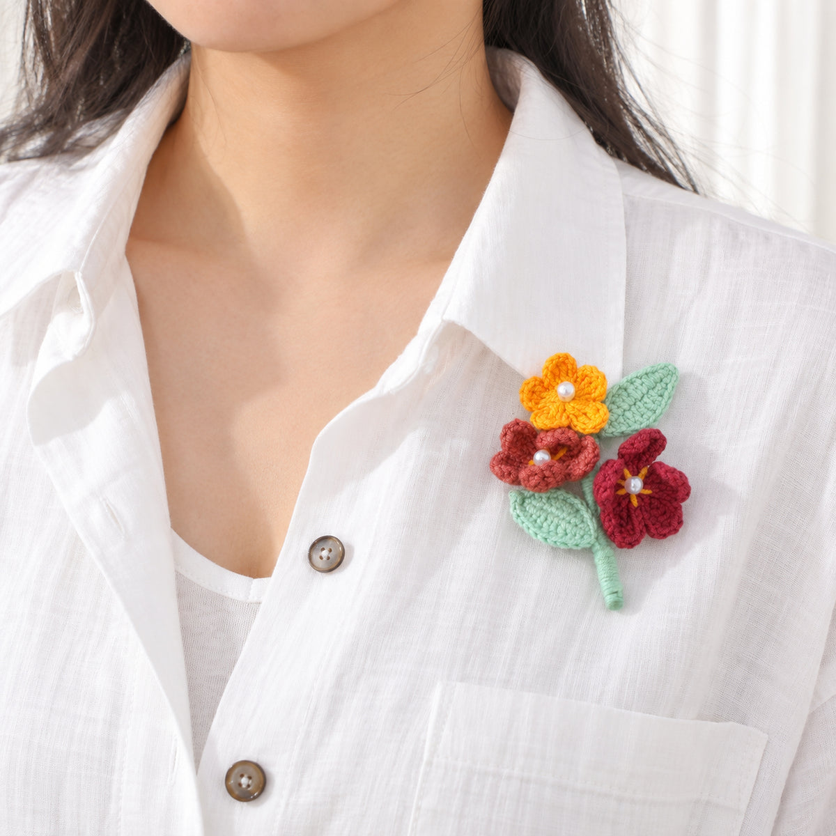 Three-Flower Brooch